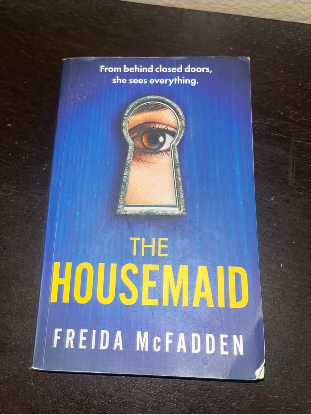 The Housemaid by Freida McFadden - Blue & Yellow Paperback